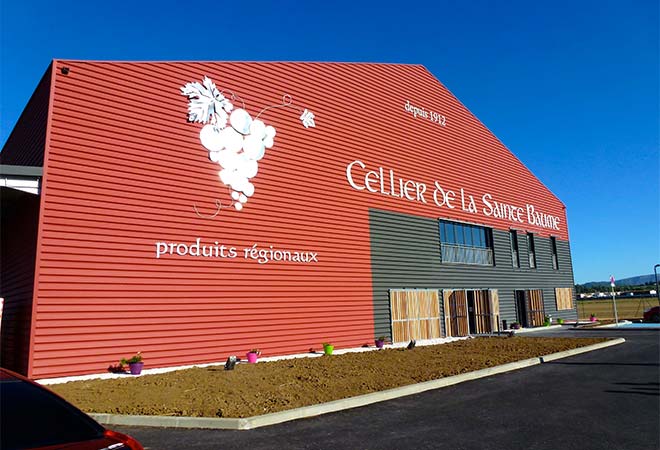 Création cave coopérative Cellier de la saint Beaume batiment vinicole bureau d