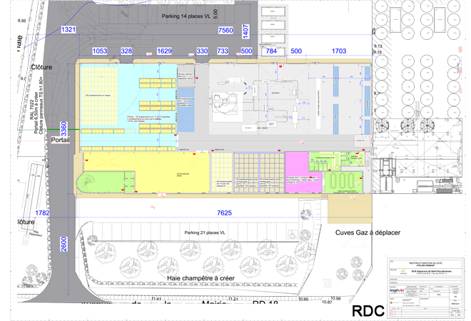 Création atelier de crémants Vignerons de Saint Pey Genissac maitre d’oeuvre vinicole INGEVIN Vue 1